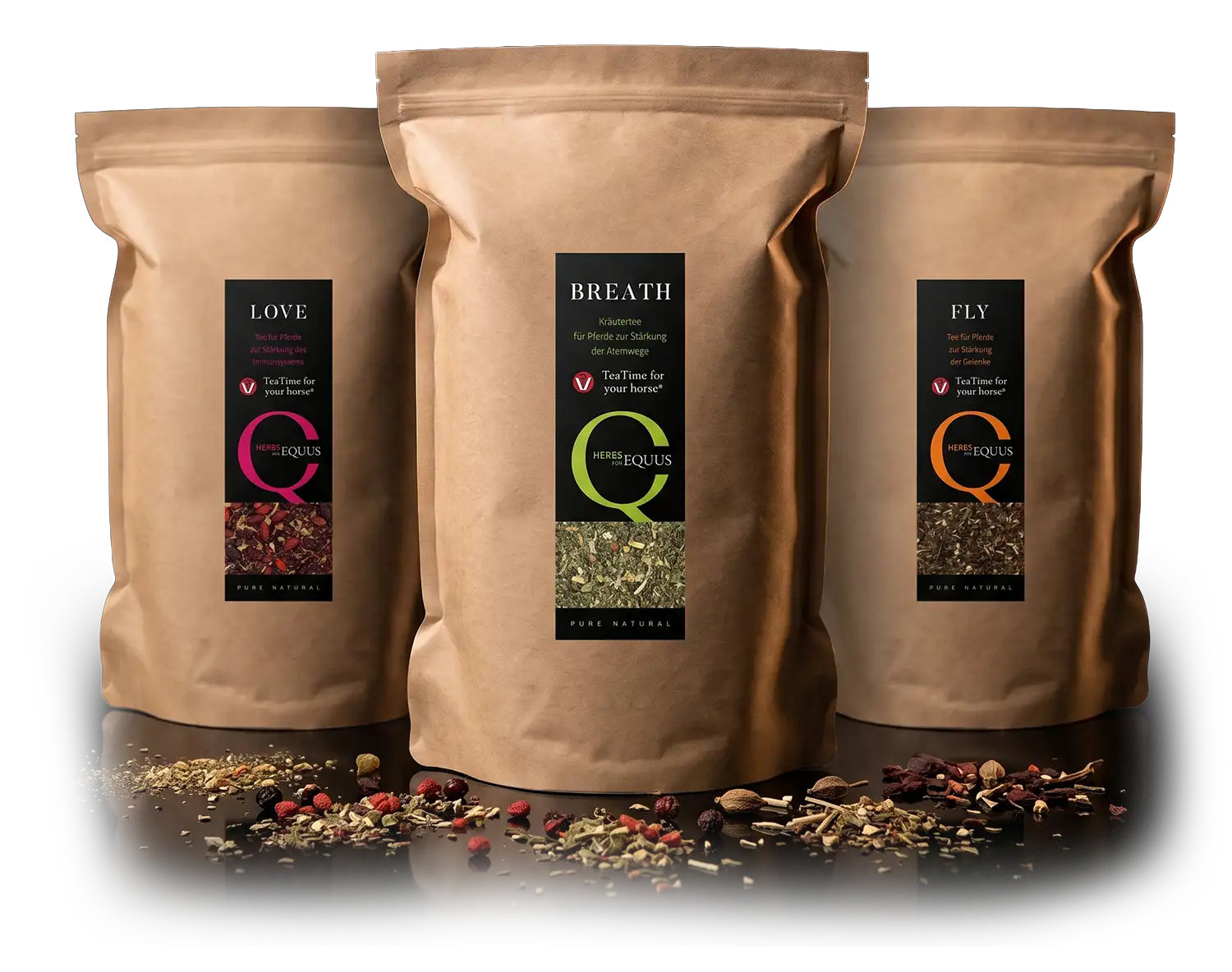 TeaTime for your Horse® – die drei Kräutertees Breath, Love und Fly